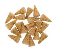 Didiseaon 20pcs Natural Color Resin Ice Cream Cone Charms with Wool Felt Base DIY Hairpin Craft Accessories for Creative Phone Case Decorations and Handmade Jewelry Making
