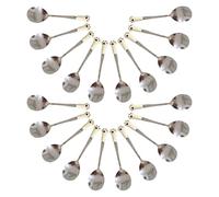 Didiseaon 20PCS Pet Food Spoons Stainless Steel Paw Handle Cute Scoops for Dog Cat Wet Food Precise Feeding Utensils Compact Lightweight for Travel and Home Use