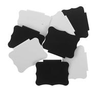 Didiseaon 20Pcs Plastic Basket Label Clips with Hanging Chalkboard Tags, Removable Label Holders for Storage Bins and Wire Shelves, Matte Black White, for Kitchen, Retail, and Home