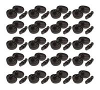 Didiseaon 20Pcs Plastic Doll Shoe Soles for Crafting 4.9X3Cm Miniature Doll Foot Soles DIY Replacement Parts and Bjd Repair in Playsets