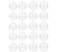 Didiseaon 20pcs Plastic Fillable Christmas Balls Ornaments Set (8cm 12cm) for DIY Christmas Tree Hanging Decorations, Lightweight Hollow Spheres for Holiday Home Décor