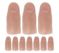 Didiseaon 20pcs Realistic Artificial Fingers Vinyl Nail Tips, Soft Mannequin Practice Finger Models for Illusion Tricks, Stage Performance, Cosplay and Pranks