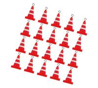 Didiseaon 20pcs Resin Mini Traffic Cone Charms Keychain Pendants for DIY Jewelry Making Necklace Earrings Craft Accessories Novelty Roadblock Design