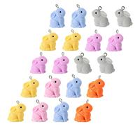 Didiseaon 20pcs Resin Rabbit Pendant Easter Charm Bunny Resin Charm Small Animal Charms Easter Rabbit Charm Charms for Jewelry Making Pendants Charms Resin Charms Chick Women's Animal Beads