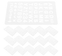 Didiseaon 20Pcs Reusable Plastic Digital Stencils Set with Alphabet Numbers Punctuation for Journal Planner Scrapbook Fabric Painting DIY Craft Templates
