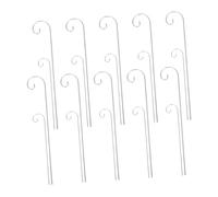 Didiseaon 20pcs Silver Plant Label Hooks Metal Garden Label Stakes with Curled Tip for Easy Ground Insertion Quick Setup Flower Pot Hooks for Outdoor Planters and Vegetable Garden Markers