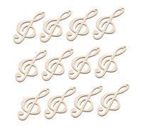 Didiseaon 20pcs Unfinished Music Note Wood Slices DIY Craft Pieces for Musical Wall Decor Ornaments for Party Decorations and Creative Home Furnishing