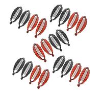 Didiseaon 20pcs Vintage Banana Hair Clips for Women Plastic Resin Fish-shaped Ponytail Holders with Strong Grip Flat Hair Styling Clips for Daily Use and Parties