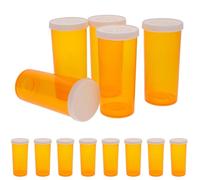 Didiseaon 20pcs Yellow Plastic Pill Containers with Screw Caps 30dr Capacity Travel Vials for Medicine Storage and Organiser, Versatile and User-Friendly Design for Travel and Daily Use