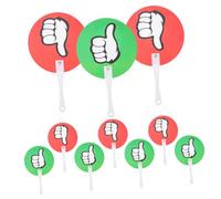Didiseaon 20pcs Yes No Voting Paddles for Classroom Use Red Green Plastic Handheld Down Signs Interactive Teacher Supplies for Student Participation and Feedback