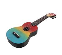 Didiseaon 21 Inch Rainbow Painted Ukulele Kit for Beginners, Smoothly Polished Wood Acoustic Instrument with Carry Bag, Unique Hand Drawn Design Gift for Children