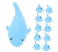 Didiseaon 24pcs Bath Squeaky Shark Shape Soft Vinyl Shower Sensory Squeezing Water Play for Hand Muscle Development and Creative Bath Fun