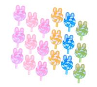 Didiseaon 24pcs Glow Dark Bunny Ear Lollipop Charms for Jewelry Making DIY Accessories Keychain Pendant Craft Supplies with Cute Candy Design