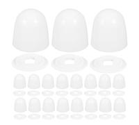 Didiseaon 24Pcs White Round Plastic Toilet Bolt Covers with Washers, Universal Toilet Bowl Screw and Seat Bolt Caps for Bathroom Hardware Protection and Decoration