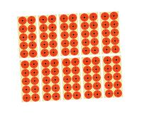 Didiseaon 25 Sheets High Definition Shooting Aim Paper Stickers Orange Training Targets for Arrow Shooting Practice Durable for Outdoor Use Technique Efficiently