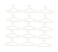 Didiseaon 25Pcs Mini Metal Doll Clothes Hangers Organizer Rack for Doll Dresses Tops Pants Simple Sturdy Design for Dollhouse Playsets and Birthday
