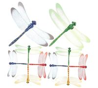 Didiseaon 25pcs Simulated Dragonfly Figurines Plastic Garden Decor Small Fridge Magnets for Whiteboard Safe PVC Craft Random Colour