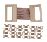 Didiseaon 25pcs Stretch Metal Replacement Fasteners for Wraps Durable and Versatile for Sports Joint Injuries and Quick Adjustments Light Brown