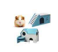 Didiseaon 2pc Pet Wooden Pet Villa Dual Layer Hamster House Rat Mouse Dwarf Hamster Playpen