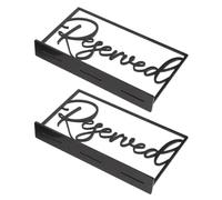 Didiseaon 2pcs Acrylic Reserved Signs for Tables, High Grade Black Acrylic Material, Clearly Printed and Not Easy to Break, for Weddings and Bars, Minimalist Elegant Table Setting Cards