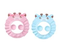 Didiseaon 2pcs Adjustable Shower Caps for EVA Bathing Hats with Ear Protection Lightweight Shampoo Shields for Boys