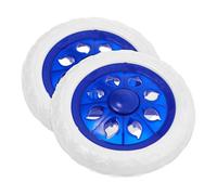 Didiseaon 2pcs Anti-slip Replacement Cart Wheels for Folding Shopping Trolley Compact Blue Plastic Wheels Wear-resistant Grocery Cart Accessories for Secure and Space-saving Use