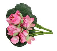 Didiseaon 2pcs Artificial Lotus Flowers Bouquets Realistic Simulation Tabletop Flower Arrangements for Home Office and Event Decor for Weddings and Parties Easy to Arrange