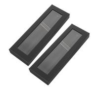 Didiseaon 2Pcs Black Pen Boxes Durable Packaging for Fountain and Ballpoint Pens Elegant Drawer Style Design Lightweight and Convenient Storage for Daily Use
