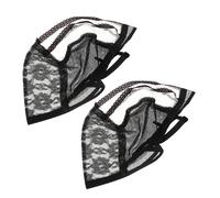 Didiseaon 2pcs Black Polyester Net Wig Caps Hair Net for Wig with Breathable Mesh Design to Hold Hair in Place Suitable for Films and Stage Plays