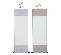 Didiseaon 2pcs Blank Chinese Calligraphy Scroll Paper, Hanging Wall Scrolls for Office Decoration and DIY Art Project, Paper Material, Size 35.4x11.4 Inch, Enhancing Artistic Expression