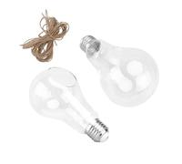 Didiseaon 2pcs Bulb Shaped Glass Vase Terrarium Container Hanging Hydroponic Planter for Home Garden Decorative Succulent Flower Display