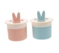 Didiseaon 2pcs Bunny Ear Face Wash Foaming Cups Portable Skincare Foam Maker Travel Size Facial Cleanser Dispensers for Daily Facial Cleansing and Bubble Cream Bath