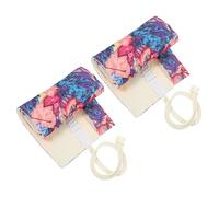 Didiseaon 2pcs Canvas Pencil Roll Storage Bag Slot Organizer Case Maple Leaf Design Watercolor Paint Brushes Holder for Drawing Supplies Travel Use