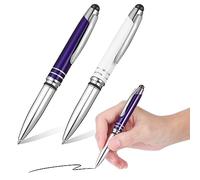 Didiseaon 2pcs Capacitive Stylus Black Ballpoint Pens with Stylus Touchscreen Pens Ballpoint Pens Black Pens Ballpoint Tablet Stylus Pen Flashlight Screen Metal Cell Phone