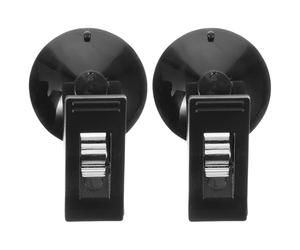 Didiseaon 2pcs Car Suction Cup Clamp Parking Permit Holder Windshield Card Clip with Black Suction Cups for Vehicle Interior Organization and Ticket Display