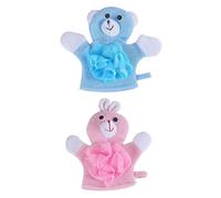 Didiseaon 2pcs Cartoon Bath Exfoliating Towels for Kids, Quick-Drying Composite Cotton Bath Scrubbers with Cute Cartoon Appearance, Gently Exfoliate Skin, for Household and Shower Use
