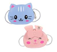 Didiseaon 2pcs Cartoon Shoulder Bag Lightweight Crossbody Pouch for Boys Lovely Mini Storage Bag with Cute Design for Outings and Parties Pink Blue