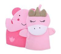 Didiseaon 2pcs Cartoon Shower Gloves Kids Exfoliating Bath Gloves Body Scrubbing Mitts for Children Toddlers Dual-use Bathing Scrubber Elephant Unicorn