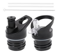 Didiseaon 2pcs Chillys Sports Bottle Lid Replacement with Leakproof Straw Lid and Portable Design, Black Screw-on Caps for Travel and Outdoor Activities, Dishwasher Safe Sports Water Bottle