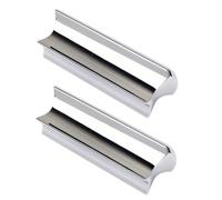 Didiseaon 2pcs Chrome Metal Slider Tone Bar for Guitar Lap Steel Slide Stainless Guitar Bar Intonation Finger Slide for Acoustic Playing