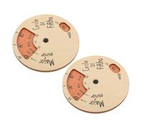 Didiseaon 2pcs Circle of Fifths Chord Wheel Musical Tool for Musicians Made of Wood Handy No Burr Design for Small Spaces and Placing on Desks