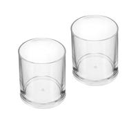 Didiseaon 2pcs Clear Acrylic Tumblers Shatterproof Stackable Drinking Glasses for Whiskey Juice Beverages Reusable Unbreakable Cups for Kitchen Patio Poolside Parties
