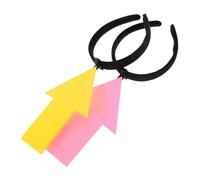 Didiseaon 2pcs Creative Arrow Headband Playful Yellow and Pink Hair Hoop Accessories for Halloween Cosplay Themed Parties Eye Catching and Easy to Match Crazy Headbands for Women