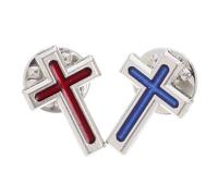 Didiseaon 2pcs Cross Brooch Christian Pin for Suit Lapel Tie Tack Pins Religious Badge Decoration for Holy Communion Party