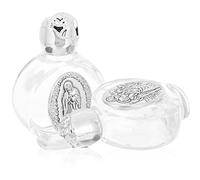 Didiseaon 2pcs Decorative Holy Water Bottles Elegant Glass Containers for Baptism Festival Use Pattern Sturdy Glass Design for Religious Ceremonies