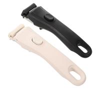 Didiseaon 2pcs Detachable Pot Handles Set Heat-Resistant Removable Pan Handle Replacement for Cooking Pans and Button-Press Milk White Black Grip Compatible with Cookware