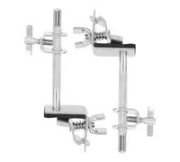Didiseaon 2pcs Drum Cowbell Clamp Lightweight Metal Cowbell Mount Bracket for Stable Percussion Setup Compatible with Various Drum Kits Fine Tune Positioning for Touring and Outdoor Events