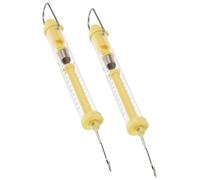 Didiseaon 2pcs Dual Scale Spring Force with Hook and Tube Newton Spring Scales for Physics Experiments and Classroom Measurement Tools Random Color