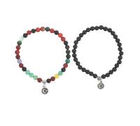 Didiseaon 2pcs Elastic Muslim Prayer Beads Bracelet Comfortable Agate Tasbih for Daily Wear Traditional Design for Spiritual Practice and Mindfulness