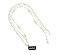 Didiseaon 2pcs Elegant Bridal Hair Accessory Pearl Clip Chain Women Hair Jewelry Plated Wedding
